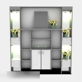Gray Display Cabinet V4 3d model