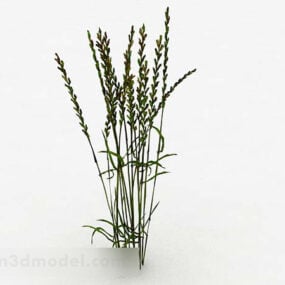 3д модель зеленой дикой травы