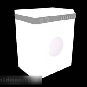 Vit tvättmaskin Lowpoly 3D-modell