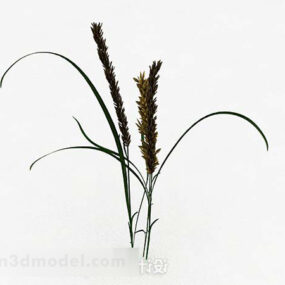 단일 잡초 꽃 3d 모델