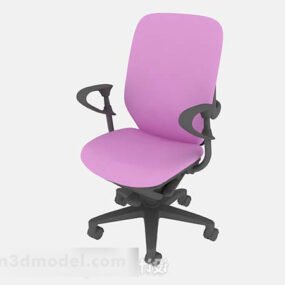 Chaise de bureau rose V1 modèle 3D