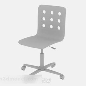 كرسي مكتب بلاستيك رمادي V1 موديل 3D