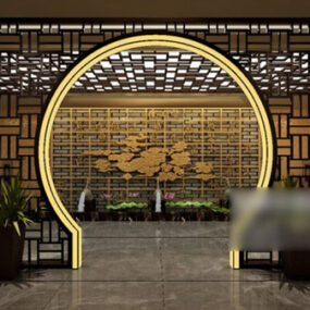 Tongkou Restaurant Interior 3D-Modell