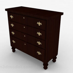 Chinese Style Wooden Cabinet V1 3d model