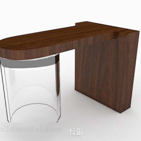 Kitchen Brown Desk 3d model