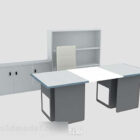 Сірий офісний стіл V6