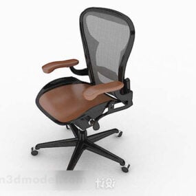 كرسي مكتب بني V1 موديل 3D