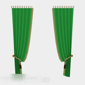Grønt gardin Lowpoly 3d modell