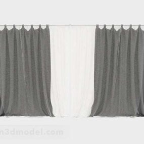 Gray Curtain Two Color 3d model