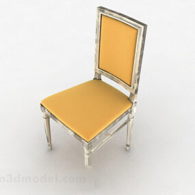 صندلی خانگی رنگ زرد مدل سه بعدی