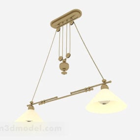 Kitchen Brass Chandelier 3d model