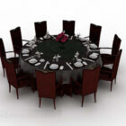 Round Dining Table Chair Dark