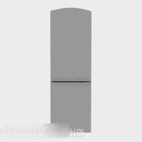 灰色电子冰箱3d模型