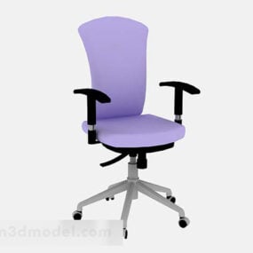 Purple Color Office Chair 3d model