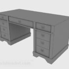 Design šedého kancelářského stolu