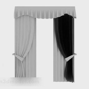 Gray Curtain Design V1 3d model