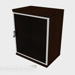 Ash Wood Locker Furniture 3d model