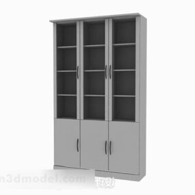 Gray Display Cabinet Design V1 3d model