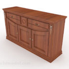 Brown Wooden Entrance Cabinet Design V1