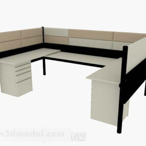브라운 사무실 책상 V2 3d 모델