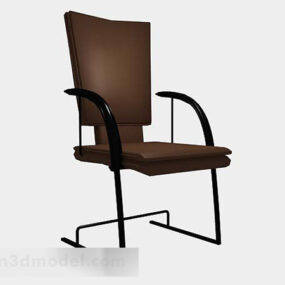 Brown Leisure Chair V1 3d model
