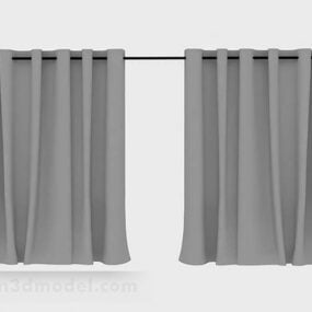 Grauer Vorhang V4 3D-Modell