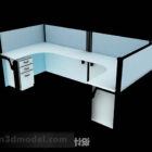 Niebieskie biurko biurowe V1