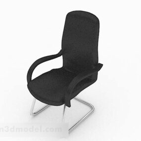 Black Leisure Chair V1 3d model