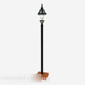 European Style Black Garden Lamp V1 3d model