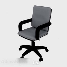 Szare krzesło biurowe V19 Model 3D