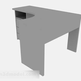 Gray Office Desk V10 3d model