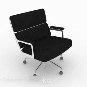כסא משרדי שחור V12 דגם תלת מימד
