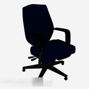 Σκούρο μπλε καρέκλα γραφείου V2 3d μοντέλο