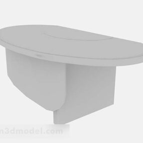 Gray Minimalist Desk 3d model