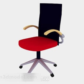 Red Office Chair V7 3d model