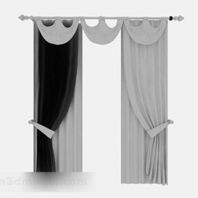 Gray Simple Curtain V1 3d model