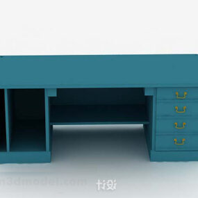 Bureau Bleu V1 modèle 3D