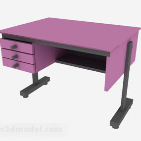 Purple Desk 3d model