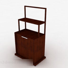 Simple Wooden Porch Cabinet V1 3d model