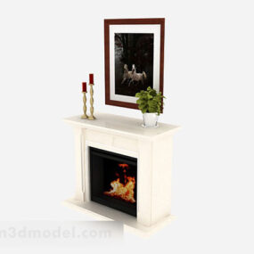 White Fireplace 3d model