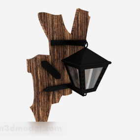 Schwarze Gartenlampe V1 3D-Modell