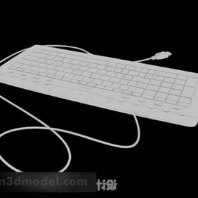 सफेद कीबोर्ड 3डी मॉडल