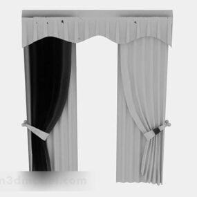 Grauer Vorhang V10 3D-Modell