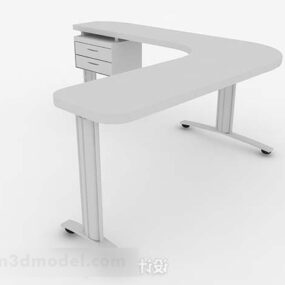 Gray Office Desk V13 3d model