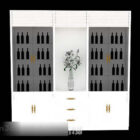 Gabinete de vino blanco modelo 3d