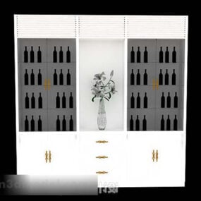 White Wine Cabinet V1 3d model