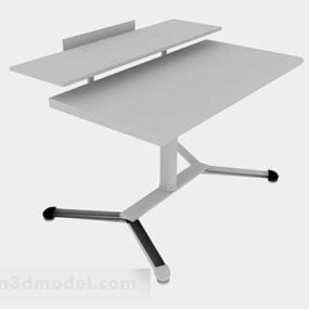 Gray Student Desk V1 3d model