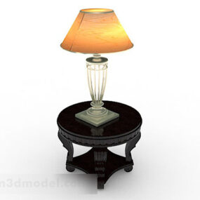 काली लकड़ी की चाय की मेज 3डी मॉडल