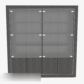 Gray Bookcase 3d model