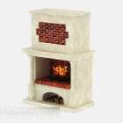 シンプルな暖炉の 3 d モデル